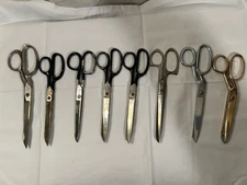 Vintage lot of eight scissors Clauss Farr Richards Eversharp 