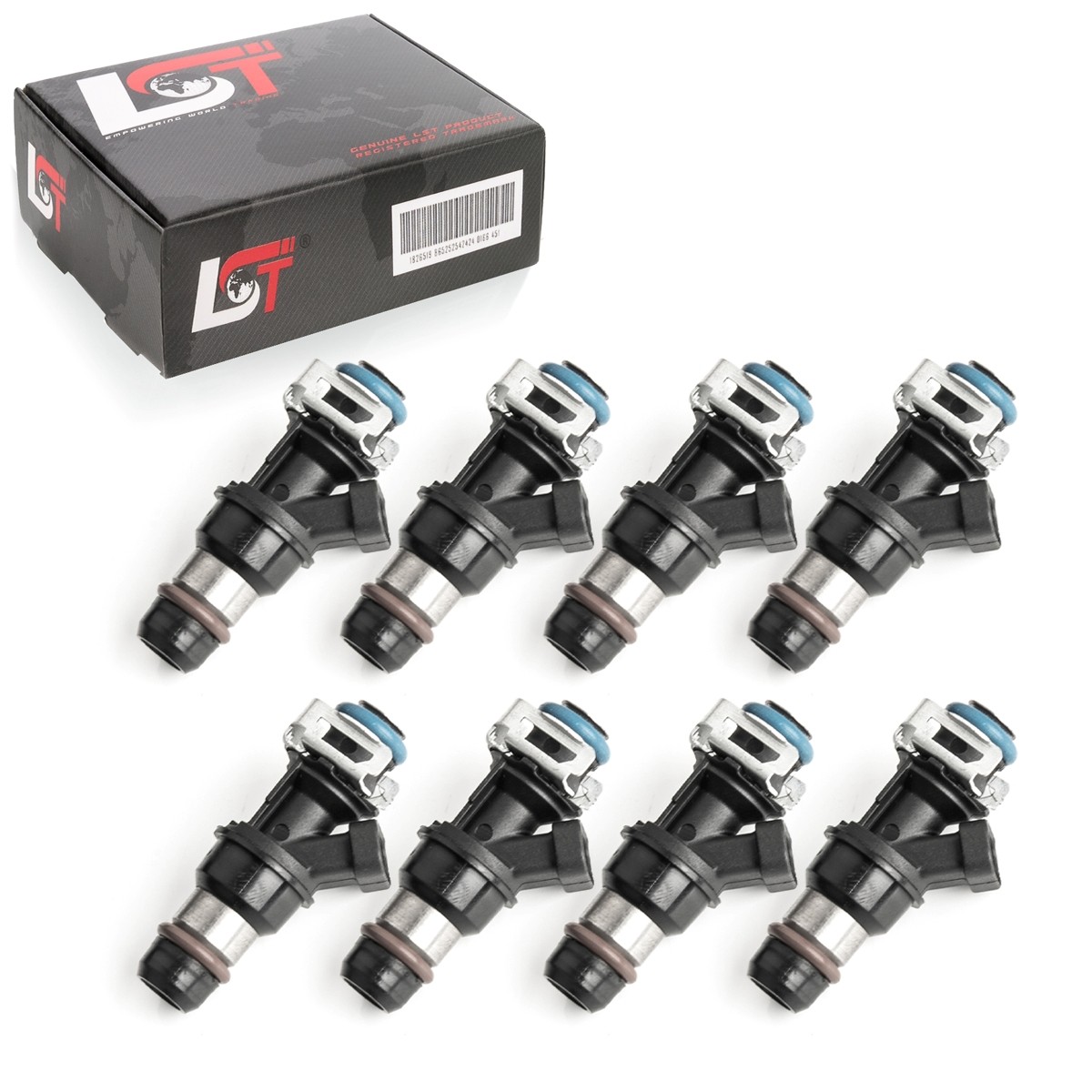 8x Fuel Injector Nozzle Spray Nozzle for Hummer H2 Front Black/Silver