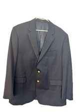 CHAPS RALPH LAUREN Mens 48R Navy Gold Button Blazer Sport Coat Suit Jacket
