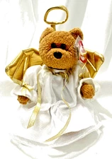 Beanie Baby Curly Bear With Protective Case PE Pellets Tag Cover