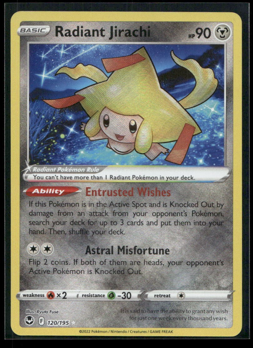 Radiant Jirachi 120/195 Silver Tempest Holo NM/M Pokemon