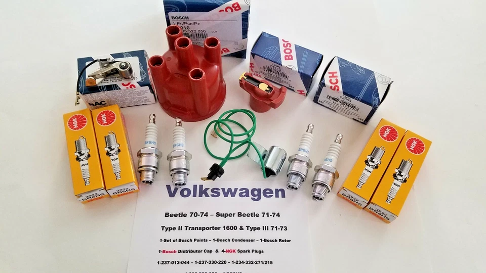 Volkswagen Beetle & Super Beetle 70-74 - Tipo III y Bus 71 - Kit de puesta a punto con enchufes  Foto 2 de 4