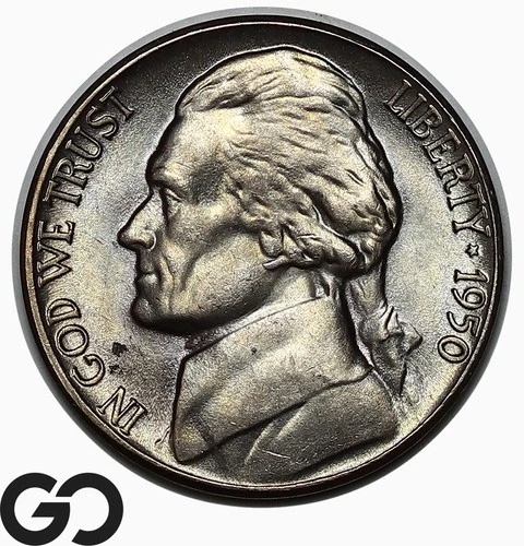 1950-D Jefferson Nickel — photo from the most recent tracked eBay sale