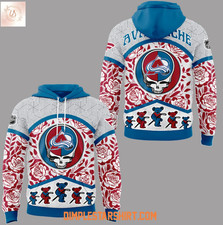 Colorado 1Avalanche X Grateful De ad Night 3D Hoodie