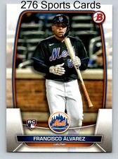 Francisco Alvarez 2023 Bowman Rookie Card #49 NY Mets RC. rookie card picture