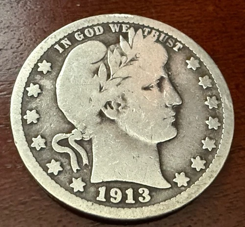 1913 D Barber Quarter GOOD