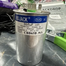 BOJACK CBB65B 55/ UF MFD ±6% 370V/440V AC -40/+70 C Start Capacitor
