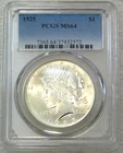 New Listing1925 Peace Silver Dollar PCGS MS64 Frosty White Just Graded New Holder #Y325D