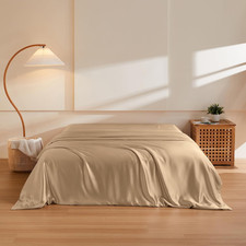 Luxurious 100 Mulberry Silk King Duvet Cover - Soft, Cooling, Taupe