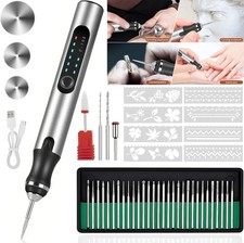 Cordless USB-Rechargeable Mini Electric Engraving Pen with 33 Bits - DIY Tool