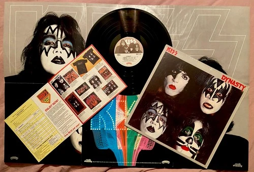 KISS, Dynasty [with poster+merchandise leaflet] USA 1st press Exc- LP FREE SHIP