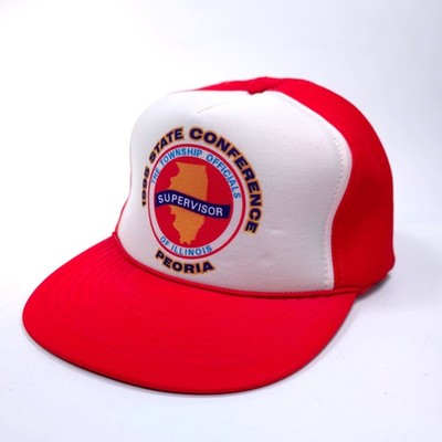 1995 State Conference Peoria IL Supervisor 5 Panel Snapback Hat Cap 2+ Ship FREE