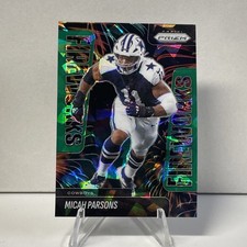 2025 Panini Prizm - Fireworks Micah Parsons #18 Green Ice Prizm