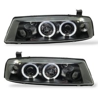 Lhd Scheinwerfer Projektor Paar Angel Eyes Klar Schwarz FüR Opel Calibra 90-97