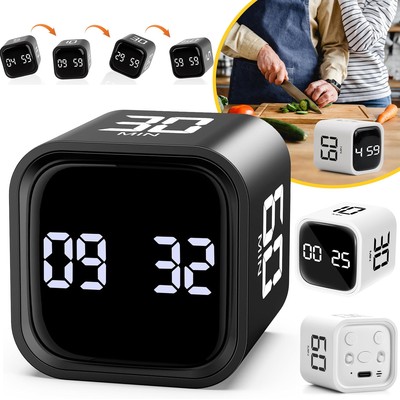 Küchentimer Schwerkraftsensor Flip Würfel Timer Digitaler Cube Timer für Arbeit