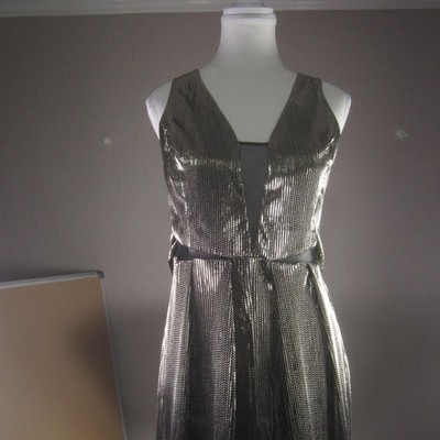 Bcbgeneration Strappy Cowl-Back Maxi Dress - Silver 10 Bcbgeneration Strappy Cowl-Back Maxi Dress - Silver 10