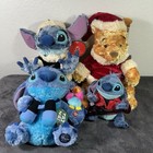 New disney plushies Stitch,Winnie The Pooh| Lot Of 4 Disney Store Exclusive