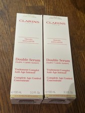 2X Clarins Double Serum Hydric + Lipidic System Complete Age Concentrate 100ml
