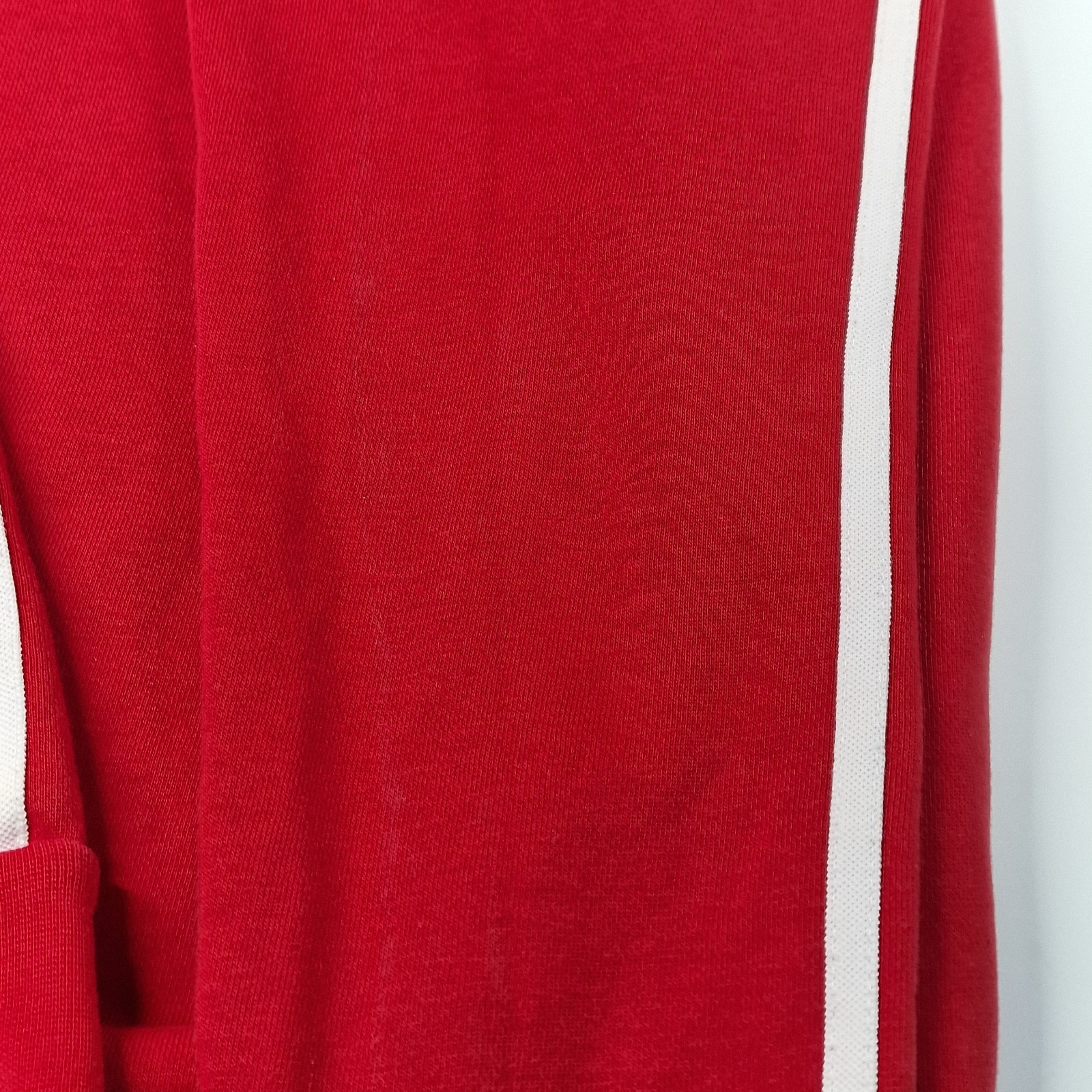 Adidas Originals 3 Stripe Crewneck Sweatshirt Red Mens Medium Trefoil Retro thumbnail 12
