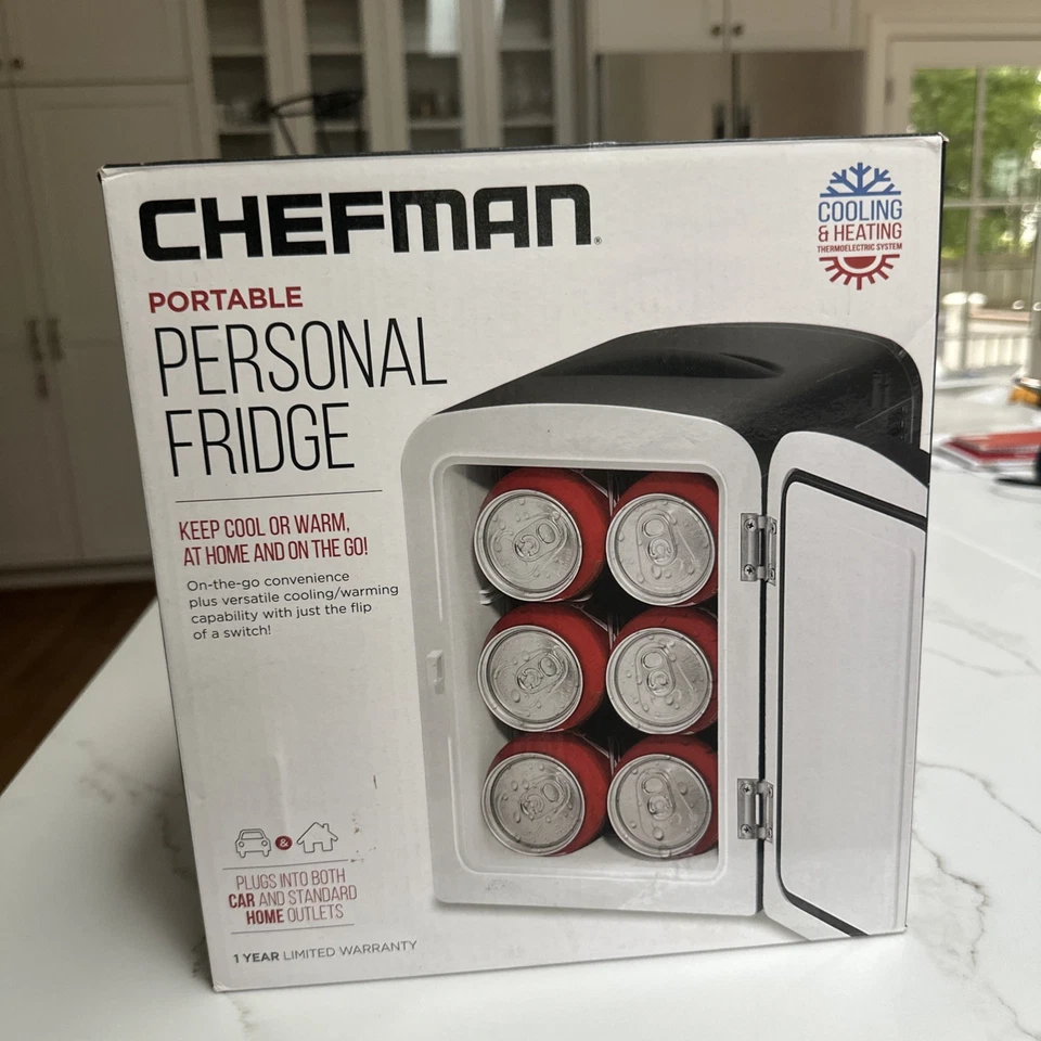 Chefman Portable Personal Mini Fridge Cool Warm (Car /Home) - 4 LTS Opened/new - Image 3 of 4