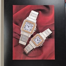 1992 #2 Cartier Santos Galbee - Stampa da Magazine Originale Vintage