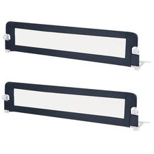 2PCS 71" Toddler Foldable Bed Rail w/ Adjustable Safety Strap, Bedrail Guard