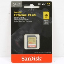 SANDISK - Extreme PLUS 512GB SDHC/SDXC UHS-I 4K UHD Memory Card - NEW SEALED