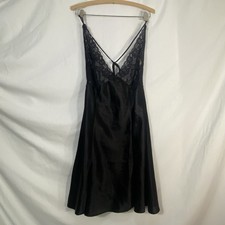 Frederick's of Hollywood Black Lace Lingerie Gown Slip Chemise Large F6