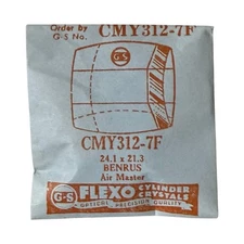 NOS Germanow-Simon Benrus Crystal CMY312-7F UNSEALED FOR PARTS 24.1mm x 21.3mm