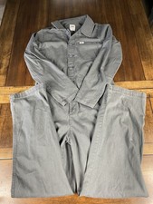 Vintage Lee Union-Alls Jumpsuit Coveralls Adult Gray Workwear Mechanic SZ S