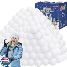 Homiar 200 PCS Fake Snow Balls, Soft Plush Artificial Indoor Snow