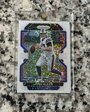 Panini 2021 Prizm Josh Allen Buffalo Bills #117 Color Match White Sparkle Prizm