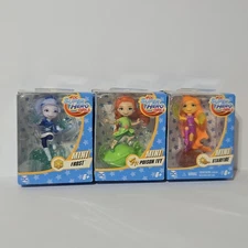 DC Superhero Girls Mini Dolls 3" Figure Frost Poison Ivy Starfire Lot Of 3 2016