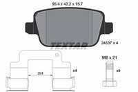 1 X Bremsbelagsatz BremsbeläGe Textar 2453701 FüR