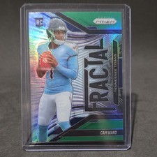 Panini 2025 Prizm Fractal Rookie Insert Cam Ward Tennessee Titans #11 Green