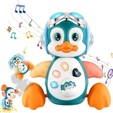Baby Crawling Toys Musical Penguin Infant Moving Walking Dancing Toys with Light