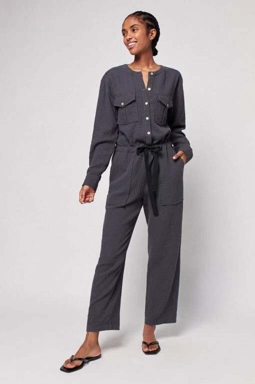 Gray cotton best sale jumpsuit