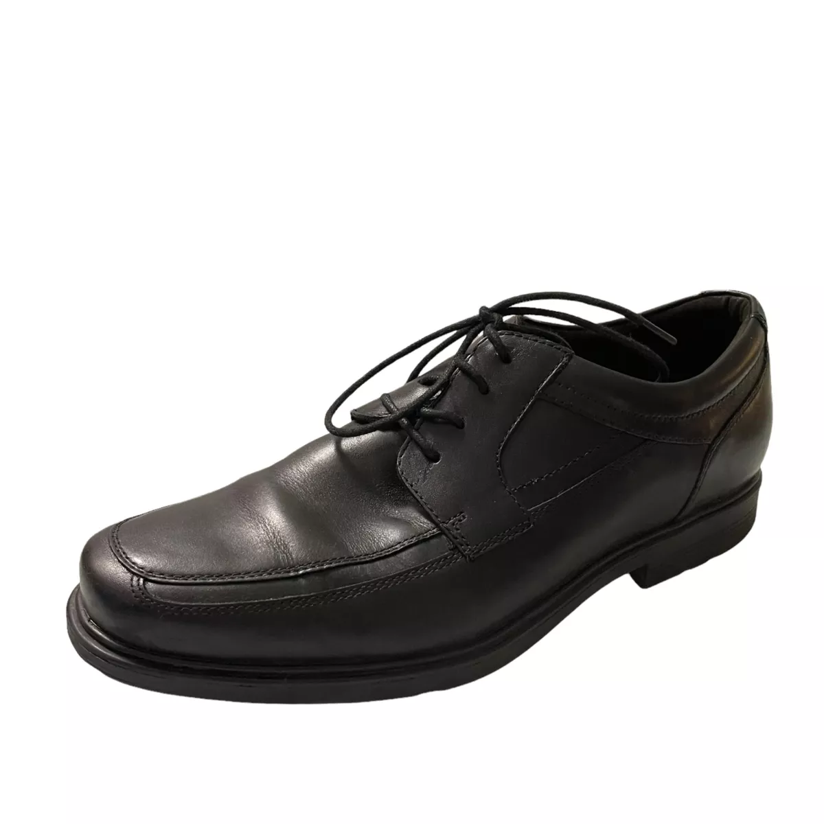 Rockport Mens Walkability Adiprene By Adidas Black Leather Lace Up