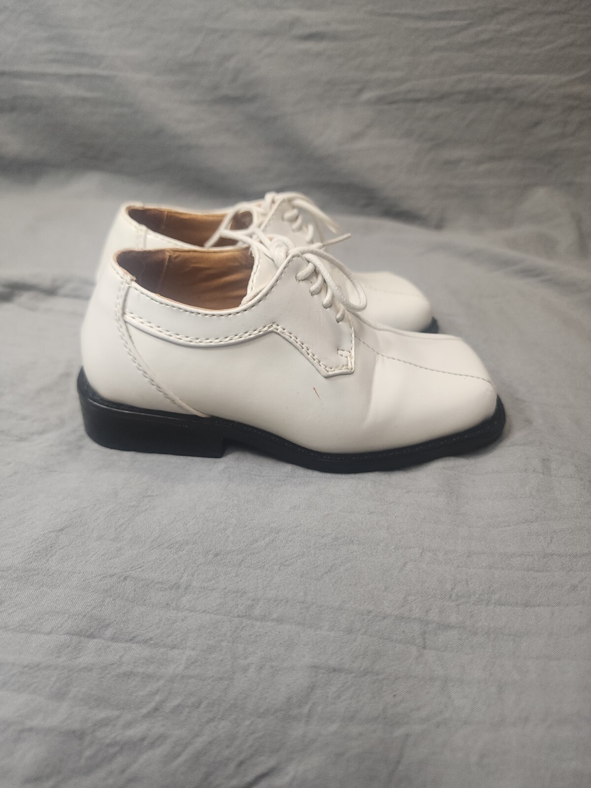 SAOLA LUCIO RICCI scarpe bianche gioventù punta quadrata taglia 8M KENT 356289 stringate Oxford