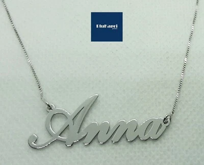 BLUKAPRI Collana Donna in Argento 925 Nome personalizzato realizziamo tutti i nomi