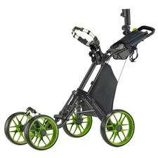 CaddyTek CaddyCruiser ONE Pro One-Click Folding 4 Wheel Golf Buggy - Lime