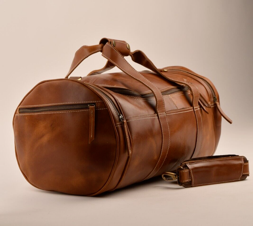 Bolsa de viaje Buffalo Leather Aircabin Equipaje de mano Bolso Sport Gym 20" - Imagen 8 de 14