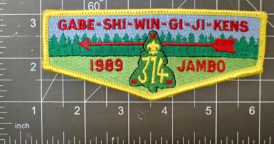 BSA Boy Scout GABE-SHI-WIN-GI-JI-KENS 1989 JAMBO Pocket Flap Patch