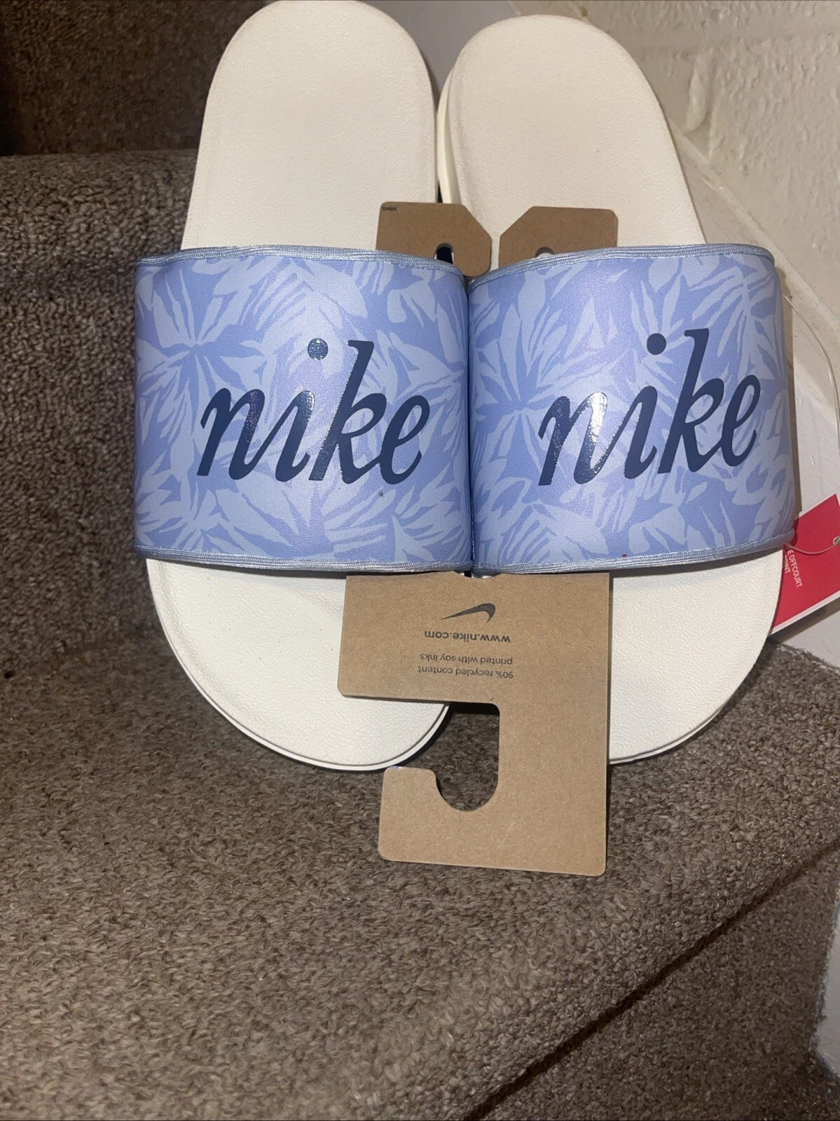 Sandali donna Nike Off Court Cobalt Bliss blu slides taglia 11 scarpe nuove con etichette