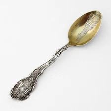 New York Statue Of Liberty Souvenir Spoon Shepard Sterling Silver