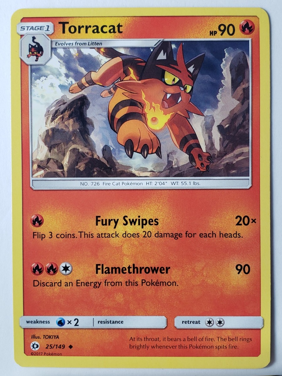 Torracat 25/149 NM / M - Sun Moon Pokemon Card - TOKIYA Art | eBay