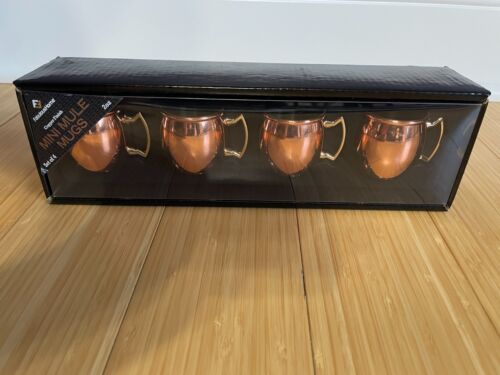 NEW Set Of 4 Mini Moscow Mule Mugs 2oz Shot Glasses