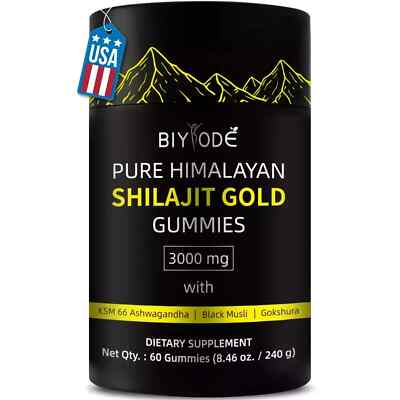Himalayan Shilajit GOLD Gummies, Organic, Extremely Potent 3000 mg,Fulvic Acid.