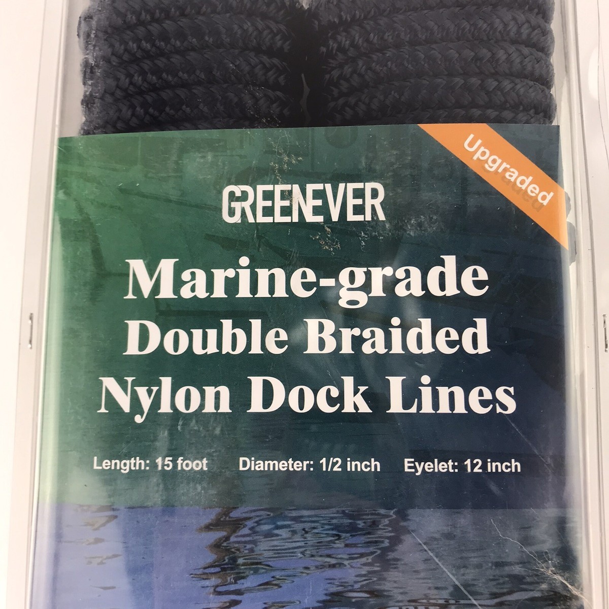 4 Cime Da Ormeggio Per Barche In Nylon Doppia Treccia - Diametro 1/2 Pollice, Lunghezza 15 Piedi
