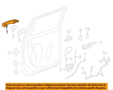 GM OEM 19-23 Hummer EV Pickup Rear Door Lock Hardware-Handle, Outside 13526766